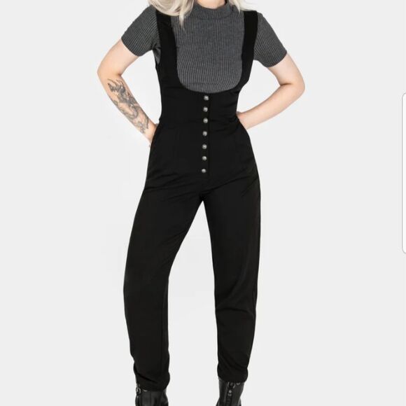 NWT Disturbia Alicia Tailored Suspender Jumpsuit - Picture 1 of 13